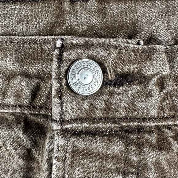 Levi's 501 White Oak Cone Denim Jeans 42x32 Button Fly 5 Pocket Tan Brown Work - Picture 5 of 12